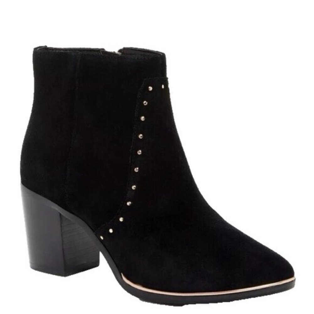 Ted Baker London Takil Suede Booties Boots Black Suede Studded Ankle Boot 9.5